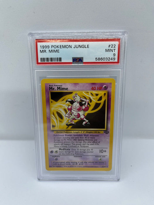 Mr. Mime 22/64 PSA 9 Graded Rare Pokemon Card (1999 Pokemon Jungle)
