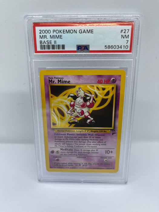 Mr. Mime 23/64 PSA 7 Graded Rare Pokemon Card (1999 Pokemon Jungle)