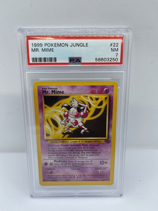 Mr. Mime 23/130 PSA 7 Graded Rare Pokemon Card (2000 Pokemon Game)