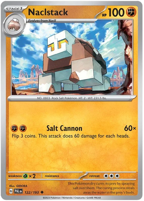 Naclstack 122/193 Uncommon Pokemon Card (SV2 Paldea Evolved)