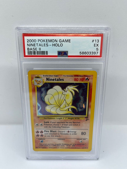 Ninetales 13/130 PSA 5 Graded Rare Pokemon Card (2000 Pokemon Game)