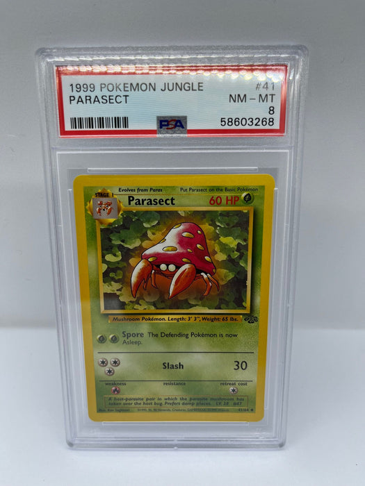 Parasect 41/64 PSA 8 Graded Uncommon Pokemon Card (1999 Pokemon Jungle)