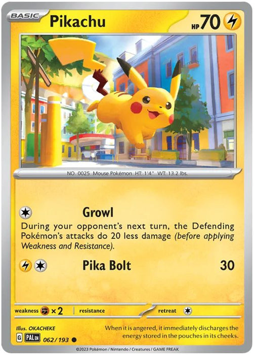 Pikachu 062/193 Common Pokemon Card (SV2 Paldea Evolved)