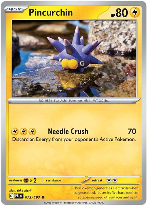 Pincurchin 072/193 Common Pokemon Card (SV2 Paldea Evolved)