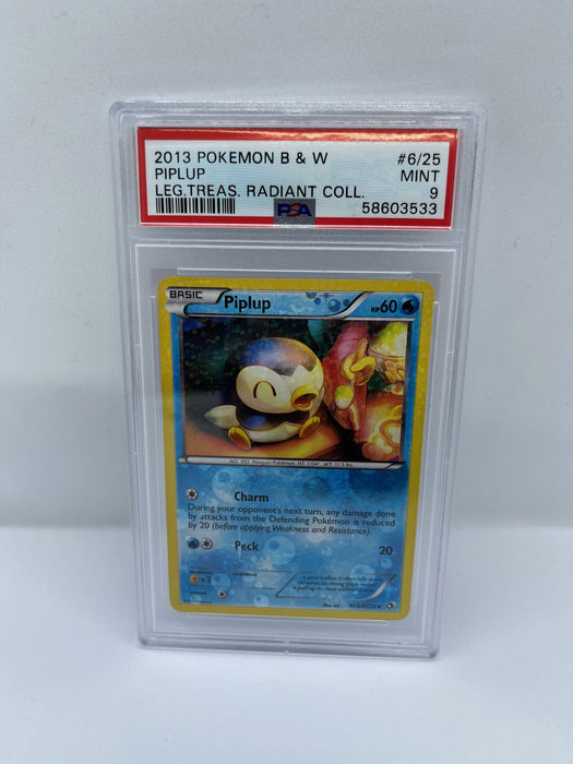 Piplup RC6/RC25 PSA 9 Graded Uncommon Pokemon Card (2013 Pokemon B & W)