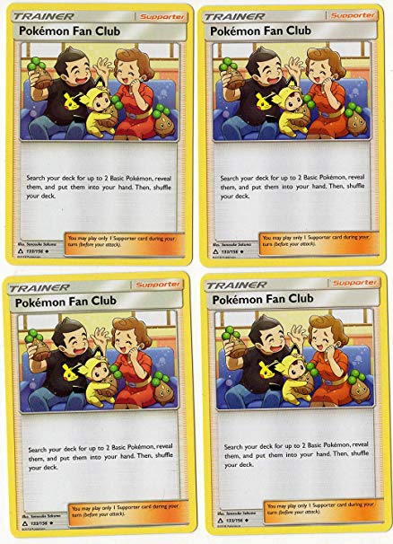 Pokemon Fan Club 133/156 Trainer Card Playset x4 Cards (Ultra Prism)
