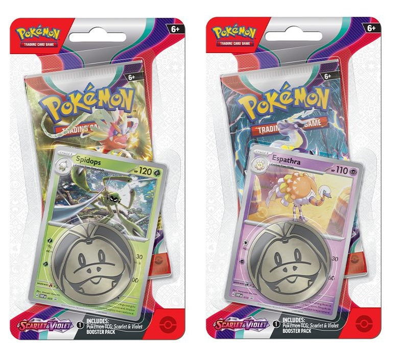 Pokemon Scarlet & Violet 1 Pack Blisters ft. Spidops & Espathra (Bundle of two)