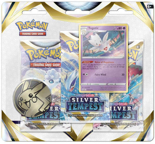 Pokemon Sword & Shield Silver Tempest 3 Pack Blister Set of 2 ft. Togetic & Manaphy