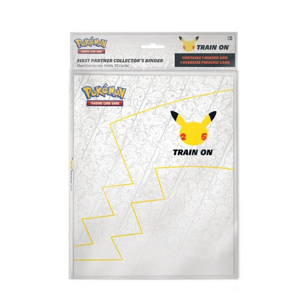 Pokemon 25th Anniversary Jumbo Card Portfolio w/ Pikachu 58/102 Jumbo Card