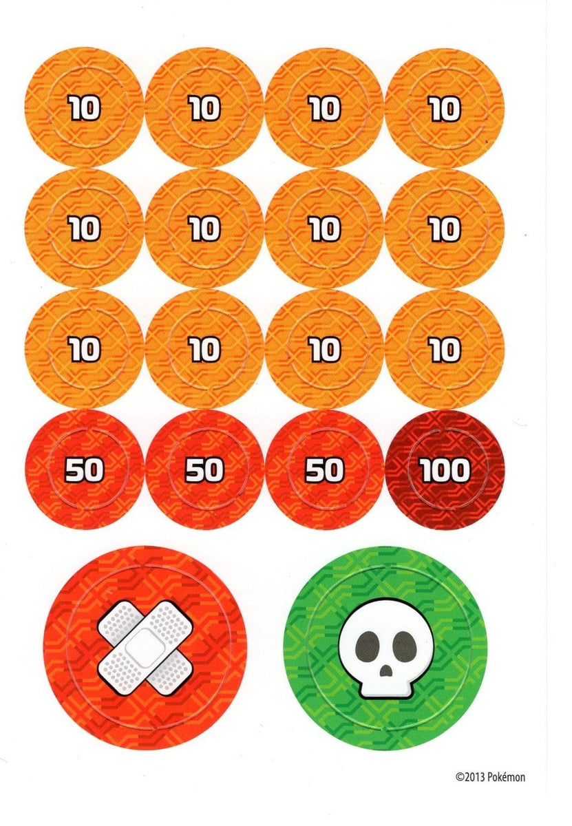 Pokemon Damage Counter Pop Out Cardboard Sheet w/ Burn and Poison Markers — Titan Cards Ltd