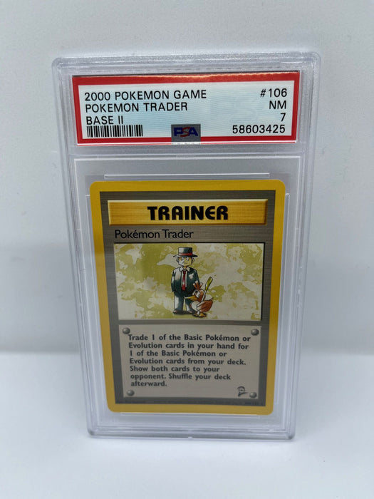 Pokemon Trader 106/130 PSA 7 Graded Pokemon Card (2000 Pokemon Game)