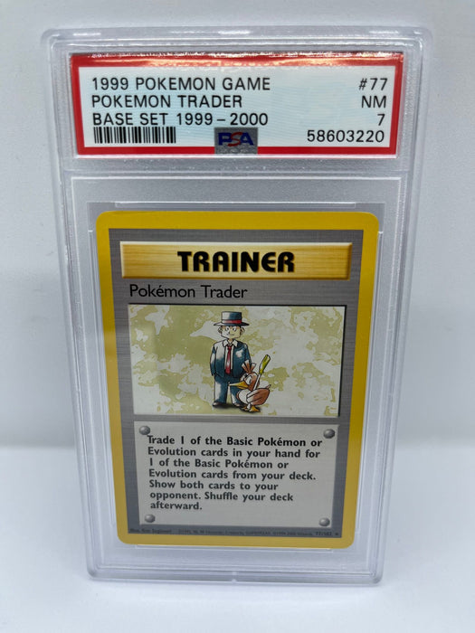 Pokemon Trader 77/102 PSA 7 Graded Rare Pokemon Card (1999 Pokemon Game)