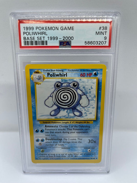 Poliwhirl 38/102 PSA 9 Graded Uncommon Pokemon Card (1999 Pokemon Game Titan Cards Ltd Poliwhirl 38/102 PSA 9 Graded Uncommon Pokemon Card (1999 Pokemon Game Titan Cards Ltd