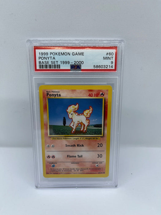 Ponyta 60/102 PSA 9 Graded Common Pokemon Card (Base Set 1999-2000)