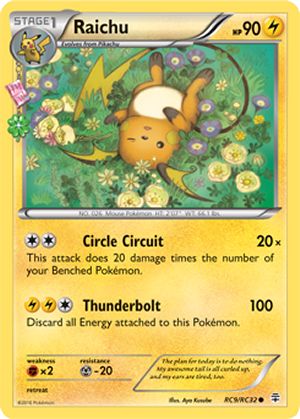 Raichu RC9/RC32 Common Pokemon Card (Generations RC)