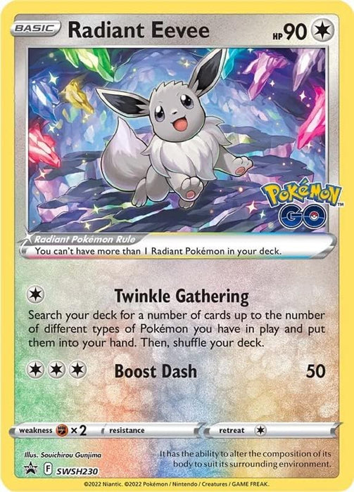 Radiant Eevee SWSH230 Pokemon Promo Card (SWSH Promo Series)