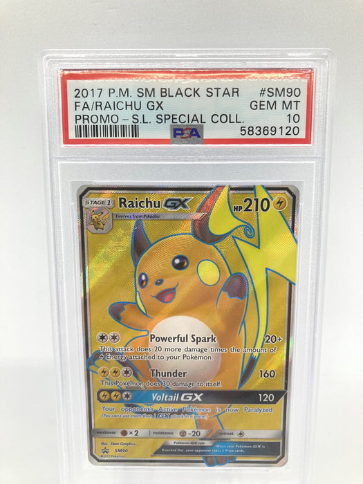pokemon cards raichu gx Raichu GX SM90 PSA 10 Gem Mint Graded Pokemon Card