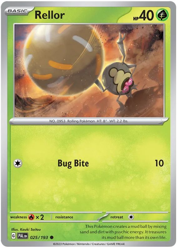 Rellor 025/193 Common Pokemon Card (SV2 Paldea Evolved) — Titan Cards Ltd