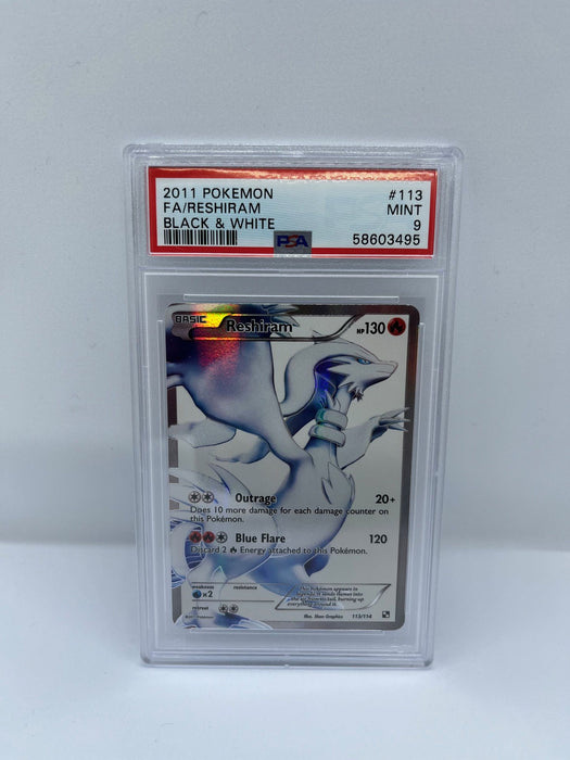 Reshiram 113/114 PSA 9 Graded Pokemon Card (2011 Pokemon FA/Reshiram - Black & White)