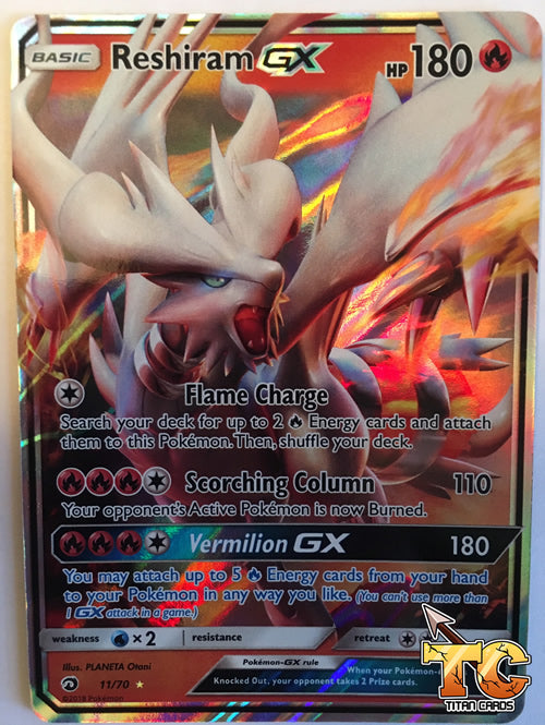 Reshiram GX 11/70 Regular Art Pokemon Card (Dragon Majesty) Reshiram GX 11/70 Regular Art Pokemon Card (Dragon Majesty)