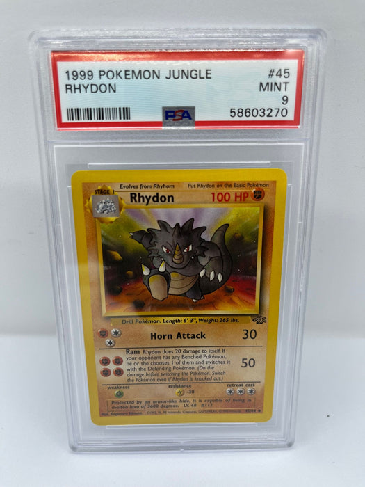 Rhydon 45/64 PSA 9 Graded Uncommon Pokemon Card (1999 Pokemon Jungle)