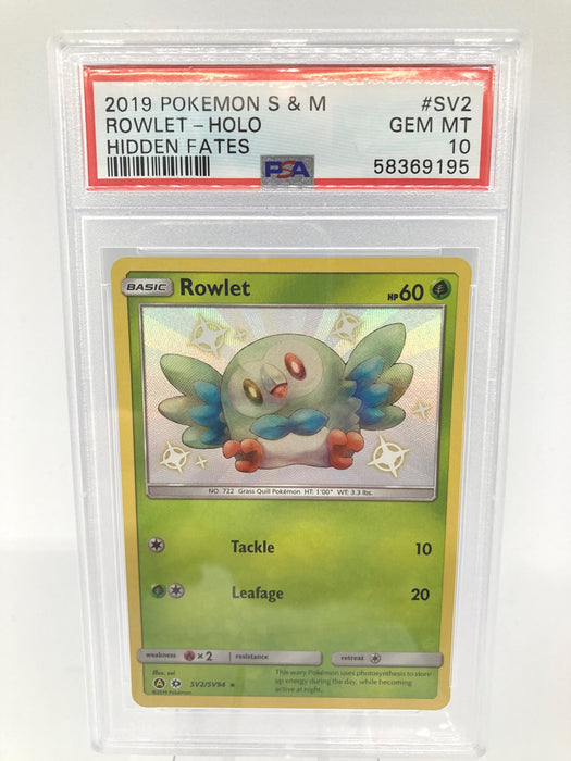 Rowlet SV2/SV94 PSA 10 Gem Mint Graded Pokemon Card