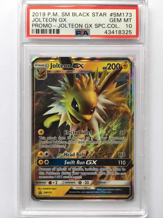 Jolteon GX SM173 PSA 10 Gem Mint Promo Card (Elemental Powers Promo)