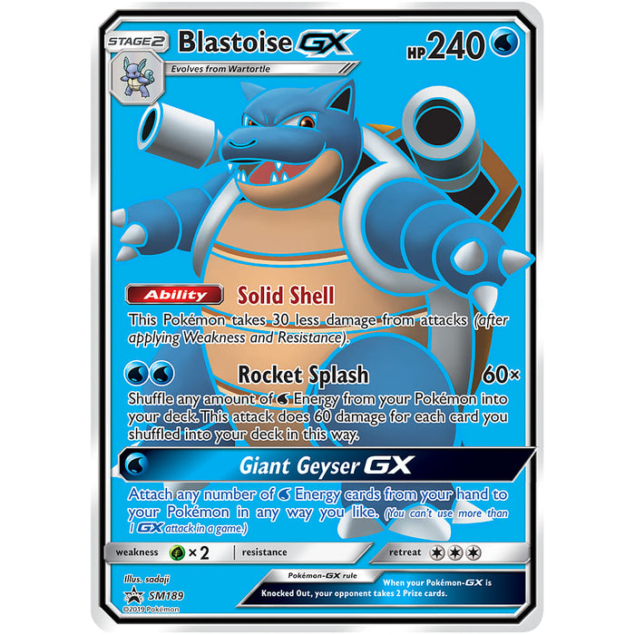 Blastoise GX SM189 Full Art Pokemon Promo Card (Sun & Moon Promo Set)