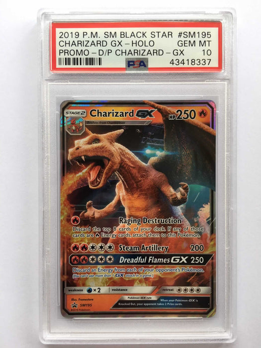 Charizard GX SM195 Black Star Promo PSA 10 Gem Mint Card (Detective Pikachu Promo)