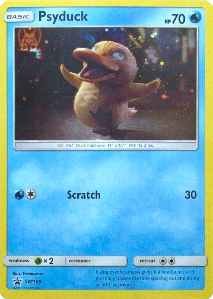 psyduck pokemon card detective pikachu SM199 Promo No Stamp (Detective Promo Ser — Titan Cards Ltd Condition - SKU:German - EX - 35521 Pokemon TCG Black Bolt Browse All Items