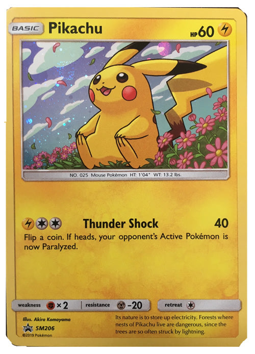 Pikachu SM206 Holo Promo Card (Pokemon SM11 Unified Minds)