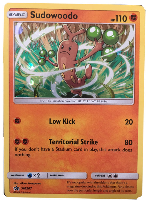 Sudowoodo SM207 Holo Promo Card (Pokemon SM11 Unified Minds)