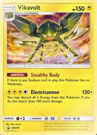 Vikavolt SM208 Holo Promo Card (Pokemon SM11 Unified Minds)