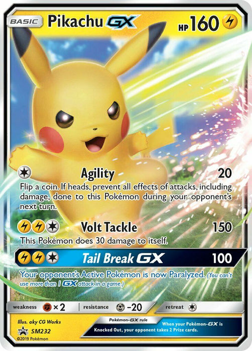 Pikachu GX SM232 Pokemon Promo Card