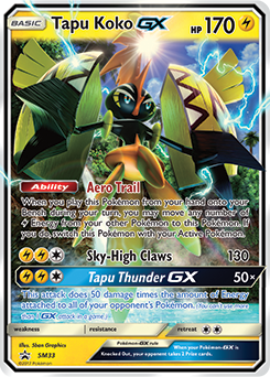 Tapu Koko GX SM33 Pokemon Promo Card (SM Promo Series)
