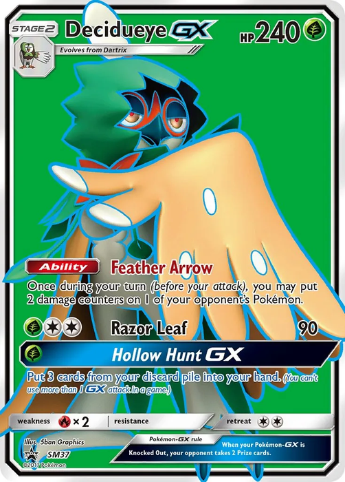 Decidueye GX SM37 Pokemon Promo Card (Sun & Moon Promo Series)