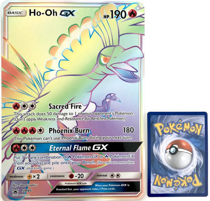 Ho-Oh GX SM80 JUMBO OVERSIZED Pokemon Promo Card (Shining Legends Promo)