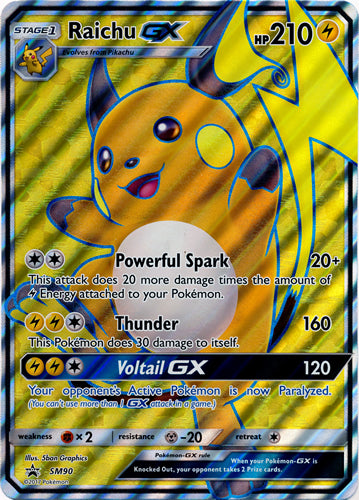 Raichu GX SM90 Full Art Pokemon Promo Card