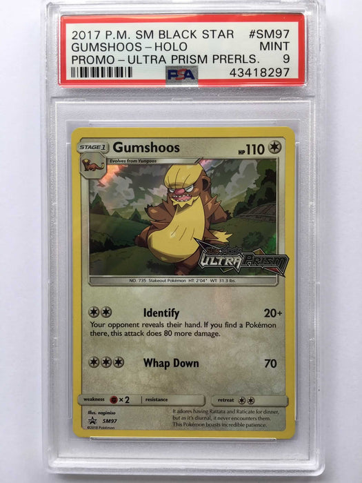 Gumshoos SM97 Holo Promo PSA 9 Mint Card (Ultra Prism PreRelease)