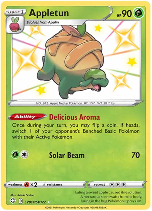 Appletun SV014/SV122 Shiny Rare Pokemon Card (Shining Fates)