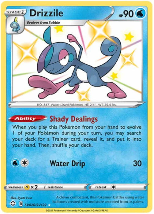 Drizzile SV026/SV122 Shiny Rare Pokemon Card (Shining Fates)