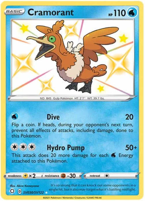 Cramorant SV030/SV122 Shiny Rare Pokemon Card (Shining Fates)