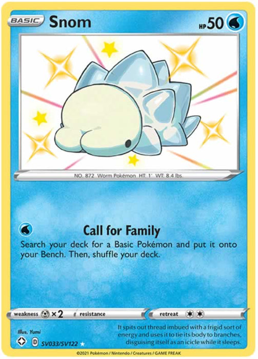 Snom SV033/SV122 Shiny Rare Pokemon Card (Shining Fates)