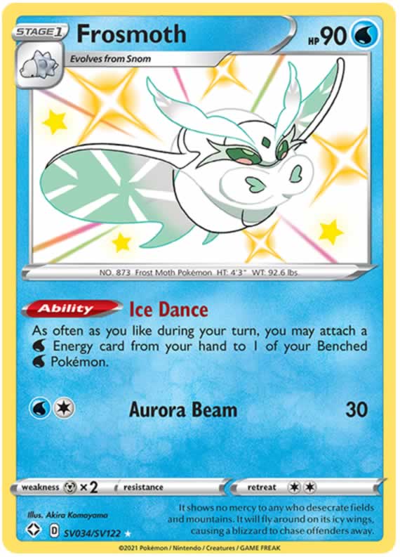 Frosmoth SV034/SV122 Shiny Rare Pokemon Card (Shining Fates) — Titan ...