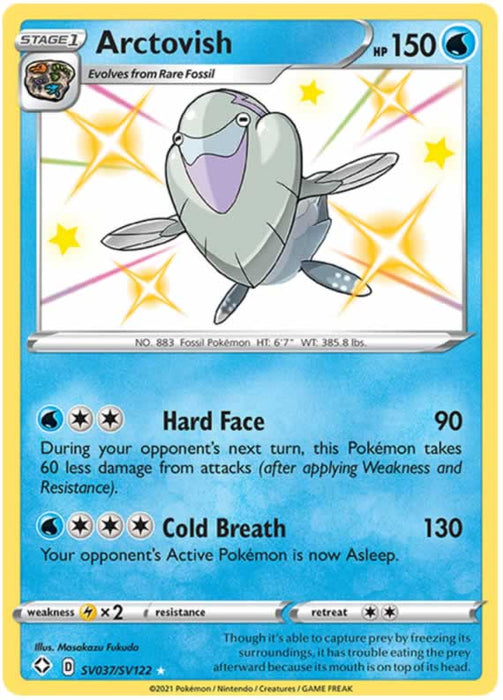 Arctovish SV037/SV122 Shiny Rare Pokemon Card (Shining Fates)