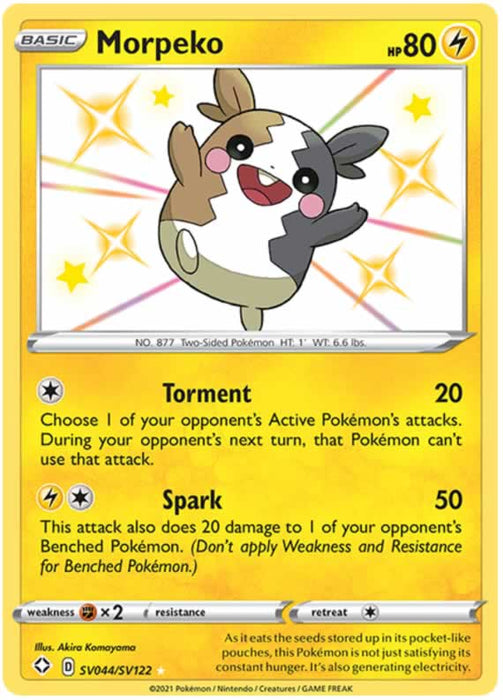 Morpeko SV044/SV122 Shiny Rare Pokemon Card (Shining Fates)