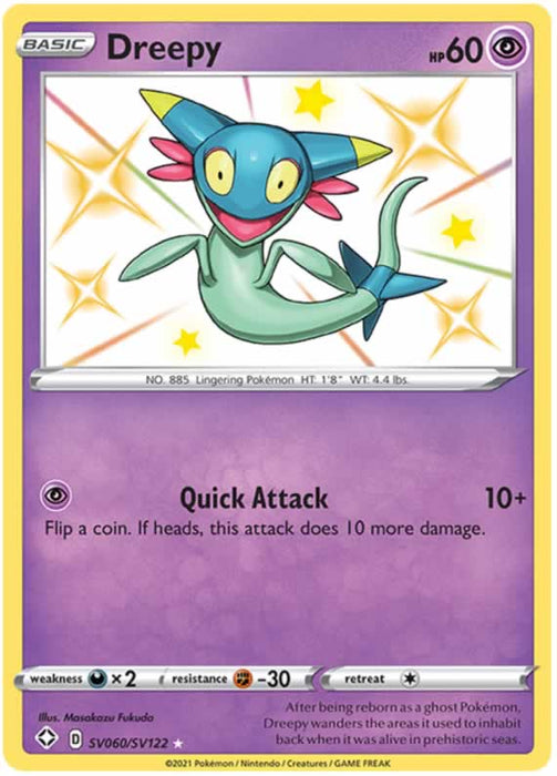 Dreepy SV060/SV122 Shiny Rare Pokemon Card (Shining Fates)