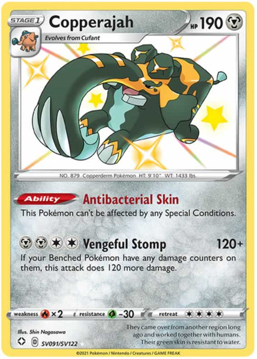 Copperajah SV091/SV122 Shiny Rare Pokemon Card (Shining Fates)