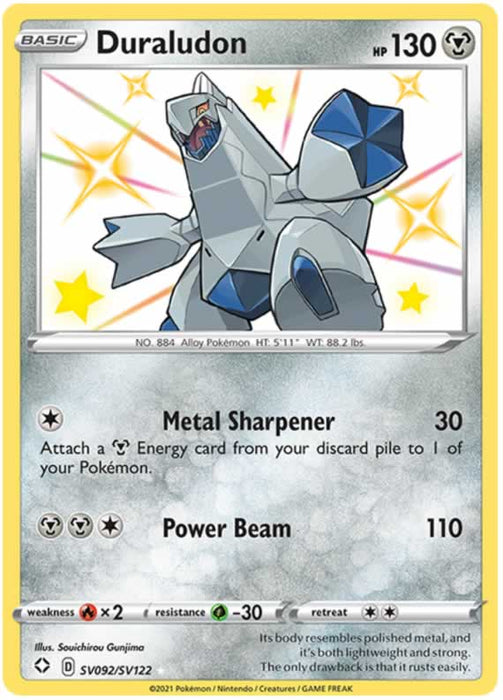 Duraludon SV092/SV122 Shiny Rare Pokemon Card (Shining Fates)