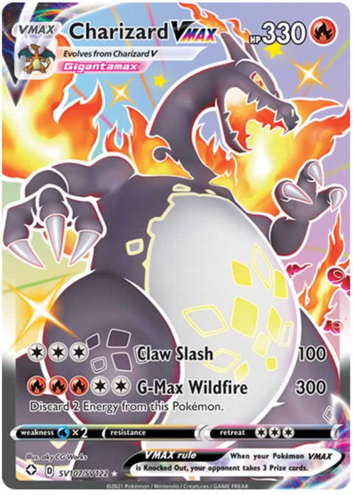 Charizard VMAX SV107/SV122 Shiny Rare Pokemon Card (Shining Fates)